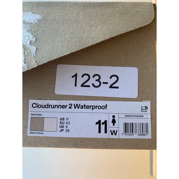 On Cloudrunner 2 Waterproof Womens Running Shoes Sand Dew 3WE10144286 Size 11 - Picture 10 of 10